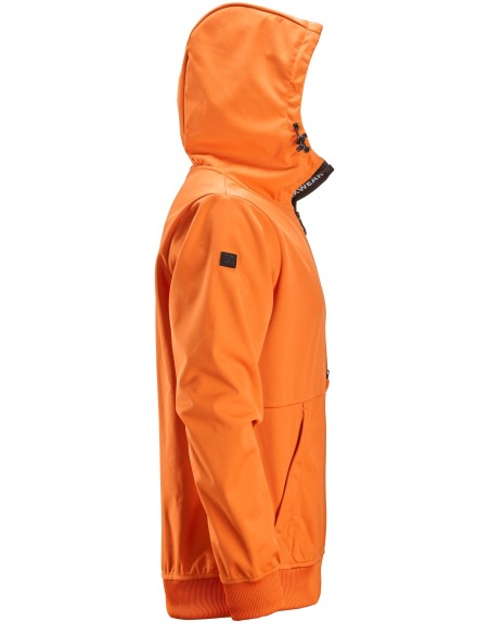 8400 Chaqueta cortavientos elastica FlexiWork naranja con capucha y media cremallera
