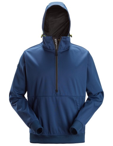 8400 Chaqueta cortavientos elastica FlexiWork azul oscuro con capucha y media cremallera