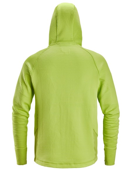 8405 Chaqueta intermedia FlexiWork verde lima con capucha y cremallera completa
