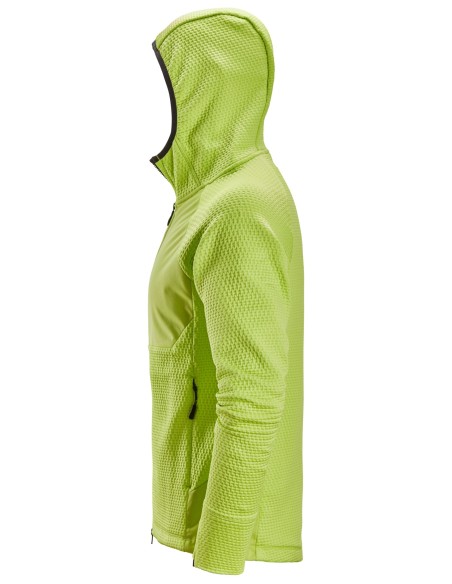 8405 Chaqueta intermedia FlexiWork verde lima con capucha y cremallera completa