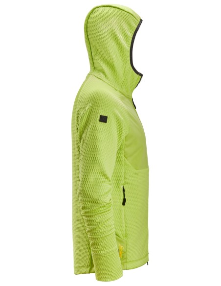 8405 Chaqueta intermedia FlexiWork verde lima con capucha y cremallera completa