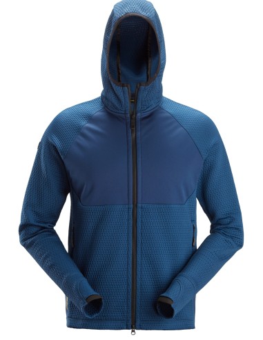 8405 Chaqueta intermedia FlexiWork azul oscuro con capucha y cremallera completa
