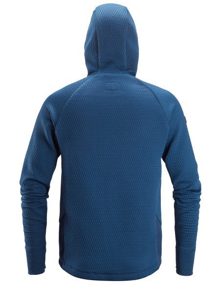 8405 Chaqueta intermedia FlexiWork azul oscuro con capucha y cremallera completa