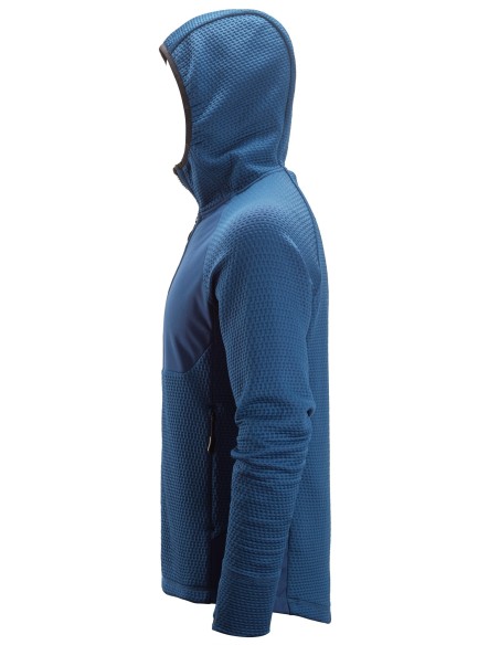 8405 Chaqueta intermedia FlexiWork azul oscuro con capucha y cremallera completa