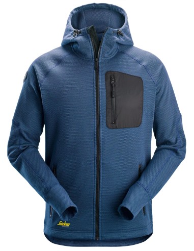 8041 Sudadera con capucha y forro polar Flexiwork azul-negro