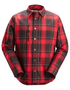8522 Camisa aislante AllroundWork rojo-negro