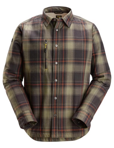 8522 Camisa aislante AllroundWork verde caqui-negro