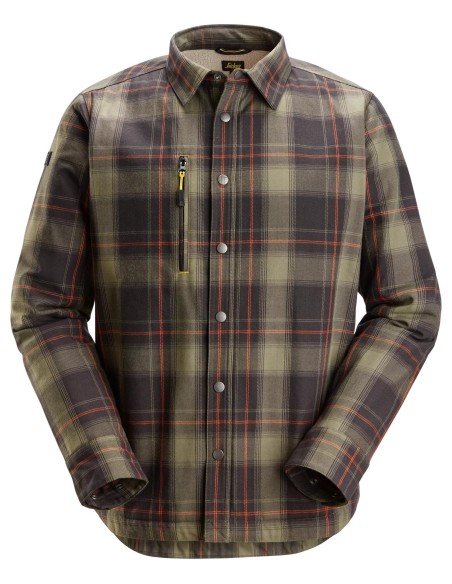 8522 Camisa aislante AllroundWork verde caqui-negro
