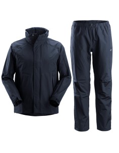 8378 Juego de chubasquero y pantalones impermeables azul marino