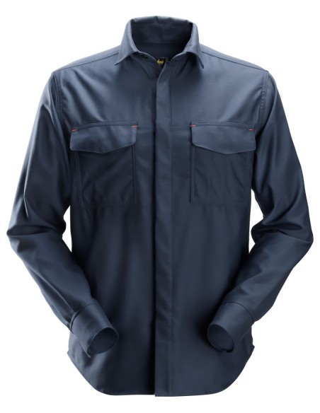 8564 Camisa de manga larga para soldador ProtecWork azul marino