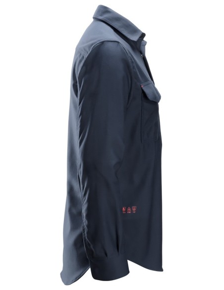8564 Camisa de manga larga para soldador ProtecWork azul marino