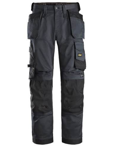 6251 Pantalones largos de trabajo elasticos ajuste holgado AllroundWork Loose Fit bolsillos flotantes gris acero/negro