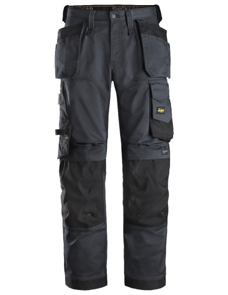 6251 Pantalones largos de trabajo elasticos ajuste holgado AllroundWork Loose Fit bolsillos flotantes gris acero/negro