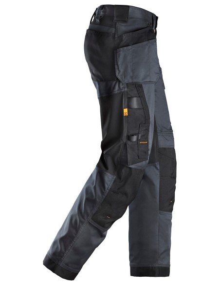 6251 Pantalones largos de trabajo elasticos ajuste holgado AllroundWork Loose Fit bolsillos flotantes gris acero/negro