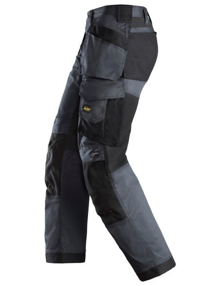 6251 Pantalones largos de trabajo elasticos ajuste holgado AllroundWork Loose Fit bolsillos flotantes gris acero/negro