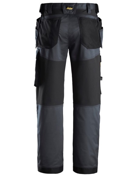 6251 Pantalones largos de trabajo elasticos ajuste holgado AllroundWork Loose Fit bolsillos flotantes gris acero/negro
