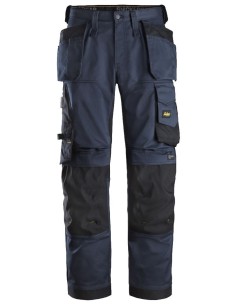 6251 Pantalones largos de trabajo elasticos ajuste holgado AllroundWork Loose Fit bolsillos flotantes azul marino/negro