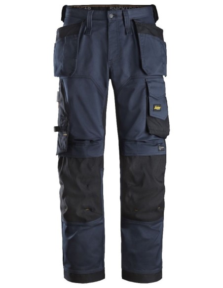 6251 Pantalones largos de trabajo elasticos ajuste holgado AllroundWork Loose Fit bolsillos flotantes azul marino/negro