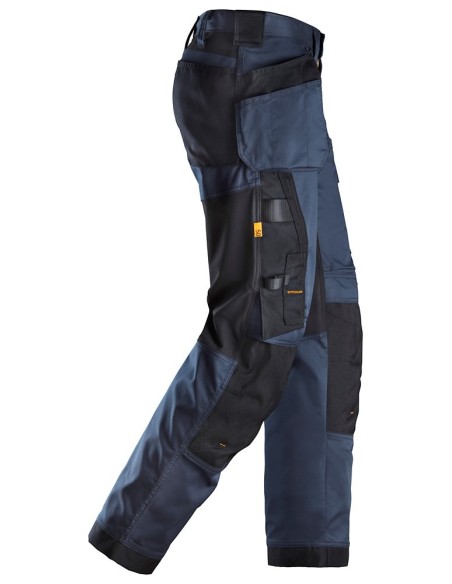 6251 Pantalones largos de trabajo elasticos ajuste holgado AllroundWork Loose Fit bolsillos flotantes azul marino/negro