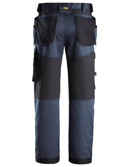 6251 Pantalones largos de trabajo elasticos ajuste holgado AllroundWork Loose Fit bolsillos flotantes azul marino/negro