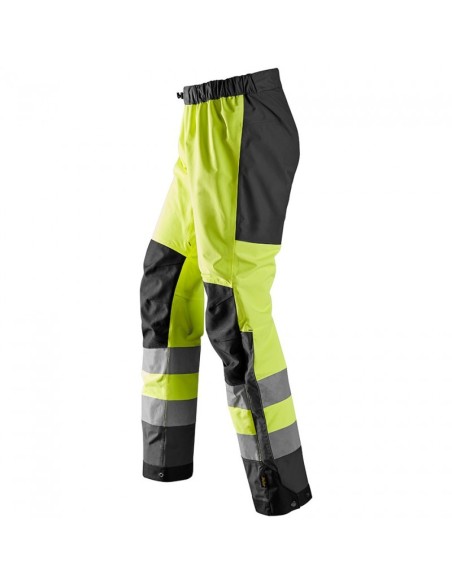 6530 Pantalones largos trabajo impermeables Waterproof Shell alta visibilidad clase 2 AllroundWork amarillo/gris acero