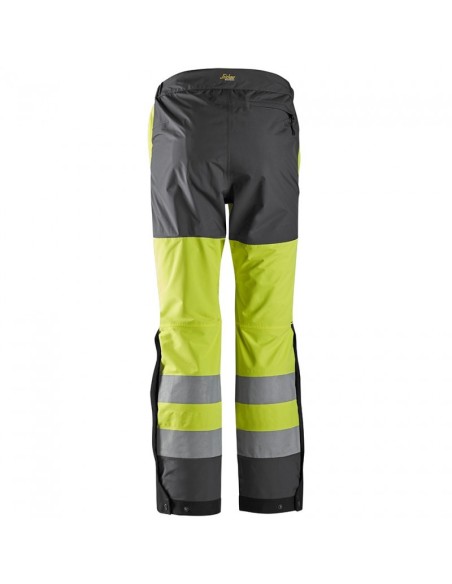 6530 Pantalones largos trabajo impermeables Waterproof Shell alta visibilidad clase 2 AllroundWork amarillo/gris acero