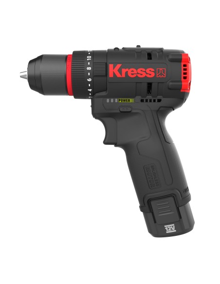 TALADRO PERCUTOR BRUSHLESS 12V 40NM 2 BATERIAS 2,0AH KUC12