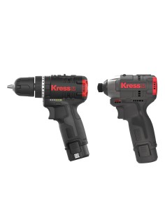 KIT TALADRO 12V KUC12 + ATORNILLADOR IMPACTO KUB50.2  2 BATERIAS 2,0AH