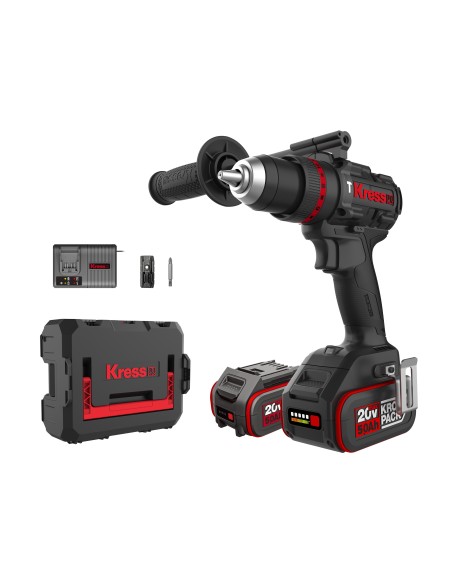 TALADRO PERCUTOR BRUSHLESS 20V 95NM 2 BATERIAS 5,0AH KUC33.1